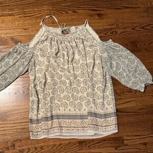 Paisley Cold Shoulder Top